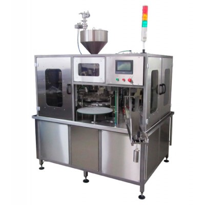Автомат розлива и упаковки жидких продуктов в картонную упаковку «АЛЬТЕР-04А» карусельного типа 1500 упак/час