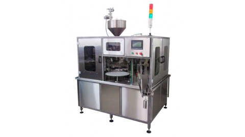 Автомат розлива и упаковки жидких продуктов в картонную упаковку «АЛЬТЕР-04А» карусельного типа 1500 упак/час