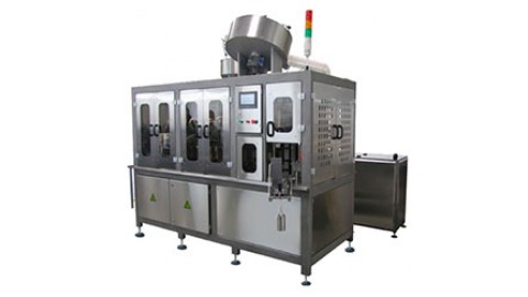 Автомат розлива и упаковки жидких продуктов в картонную упаковку «АЛЬТЕР-04А» линейного типа 1500 упак/час