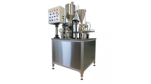 Дозировочно-упаковочный автомат карусельного типа «АЛЬТЕР- 01»(для двухкомпонентных пастообразных продуктов)