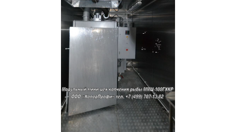 Модульный цех ММЦ-100ГХКР (горячее и холодное копчение рыбы загрузка 100кг.)